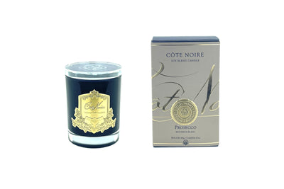Cote Noire Candles - Dark Vessel with Gold Badge - Prosecco