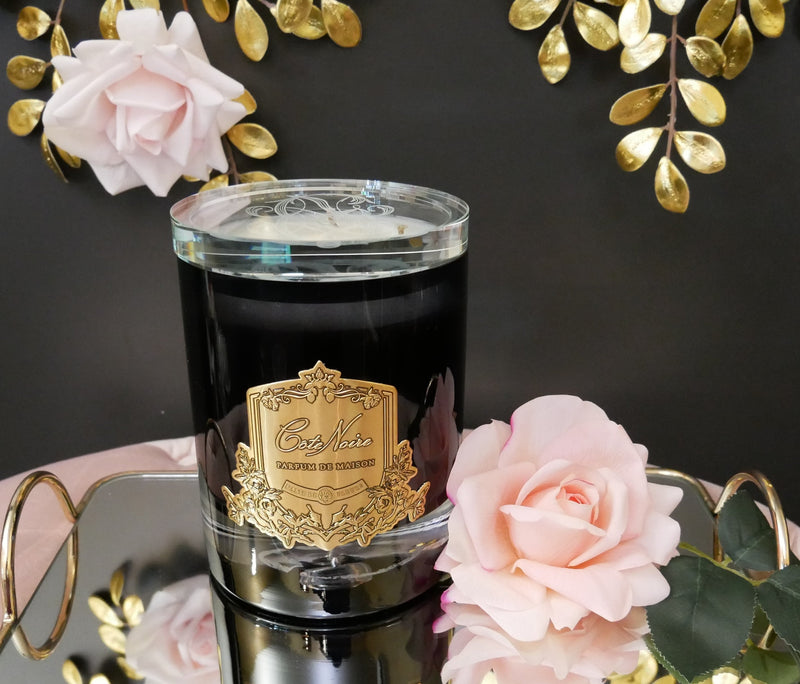 Cote Noire - Crystal Glass Lid Triple Wick Grand Candle 2.5kg - Charente Rose - LCG054
