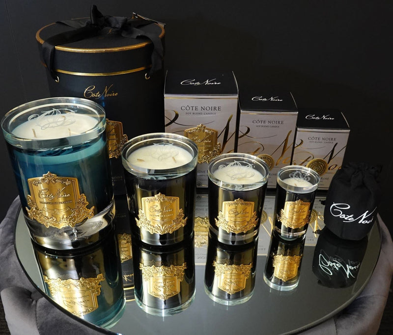 Cote Noire - Crystal Glass Lid Triple Wick Grand Candle 2.5kg - Pink Champagne - LCG018