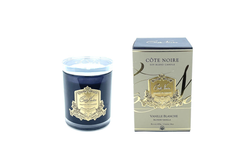 Cote Noire Candles - Dark Vessel with Gold Badge - Blonde Vanilla