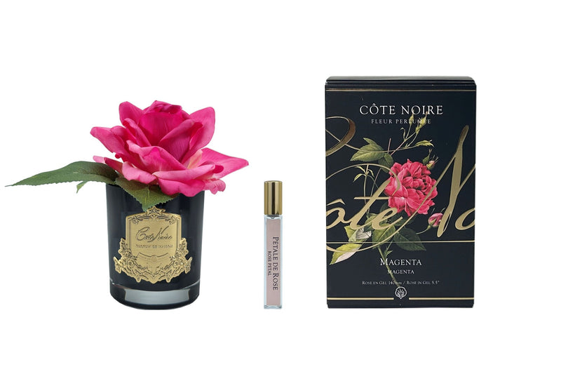 Cote Noire Perfumed Natural Touch Single Rose - Black - Magenta - GMRB07