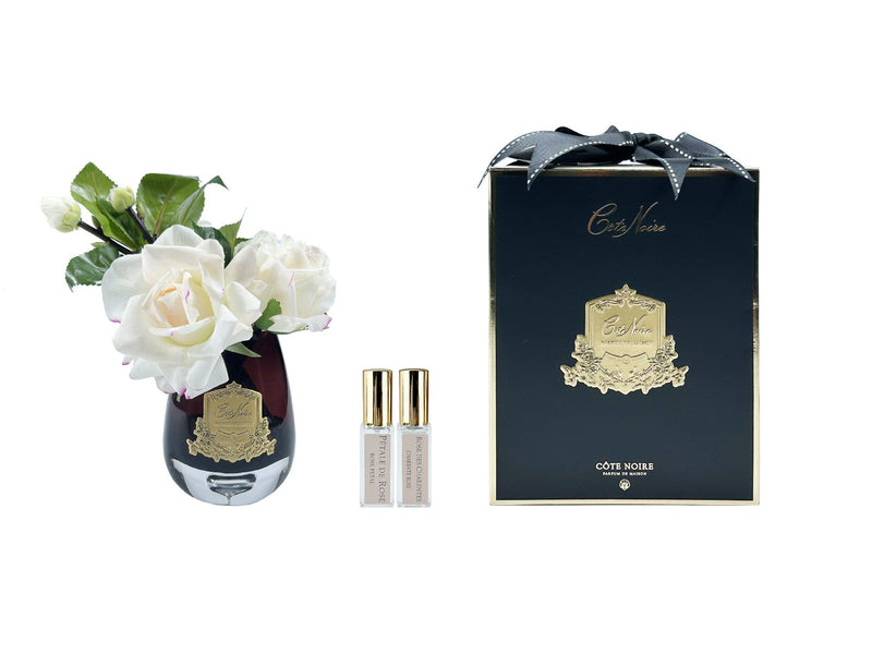 Cote Noire Rose Tea Bouquet Blush Dark Glass
