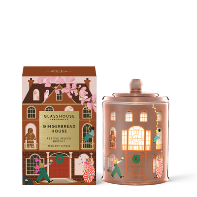 Glasshouse Fragrances Gingerbread House Triple Scented Soy Candle 380g