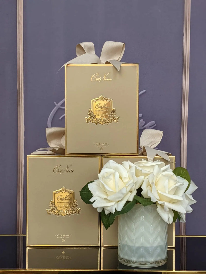 Cote Noire - Herringbone Flower Cream - Champagne Roses - HCF02 Cote Noire