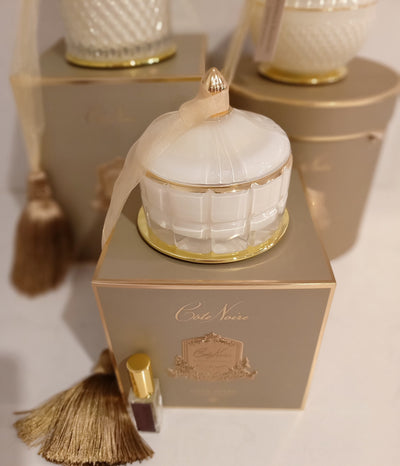Cote Noire Art Deco Candle - Cream & Gold - Blonde Vanilla - GML45015