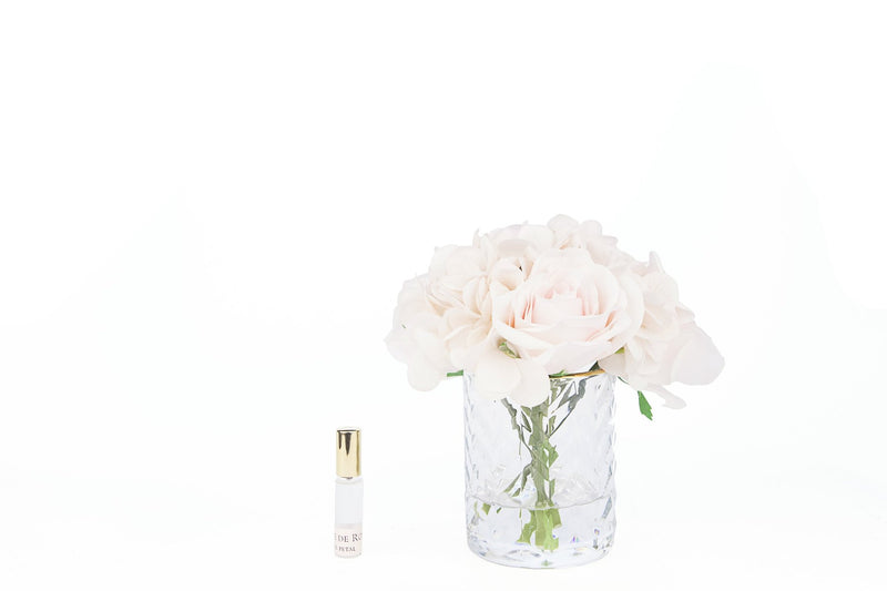 Cote Noire Herringbone Flower (Roses & Hydrangeas - Clear)